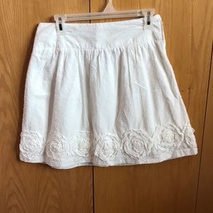 Maurices White Skirt with Flower Detail
